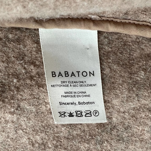 ARITZIA BABATON Pelli Jacket Womens XS Camel Tan Shacket Merino Wool Oversized - Picture 9 of 12